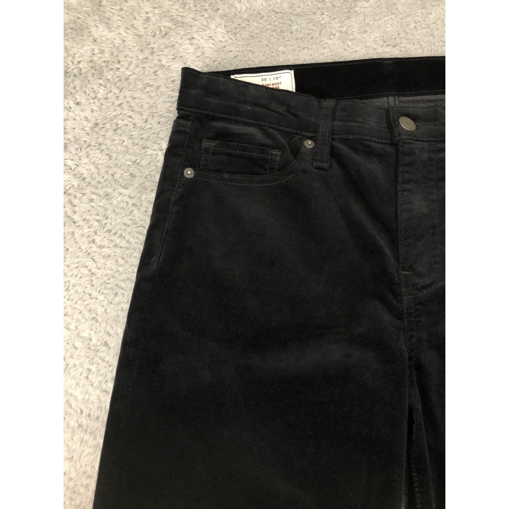 Gap Pants Womens 10P (32x28.5) Black Baby Boot Velvet Mid Rise - Picture 3 of 14
